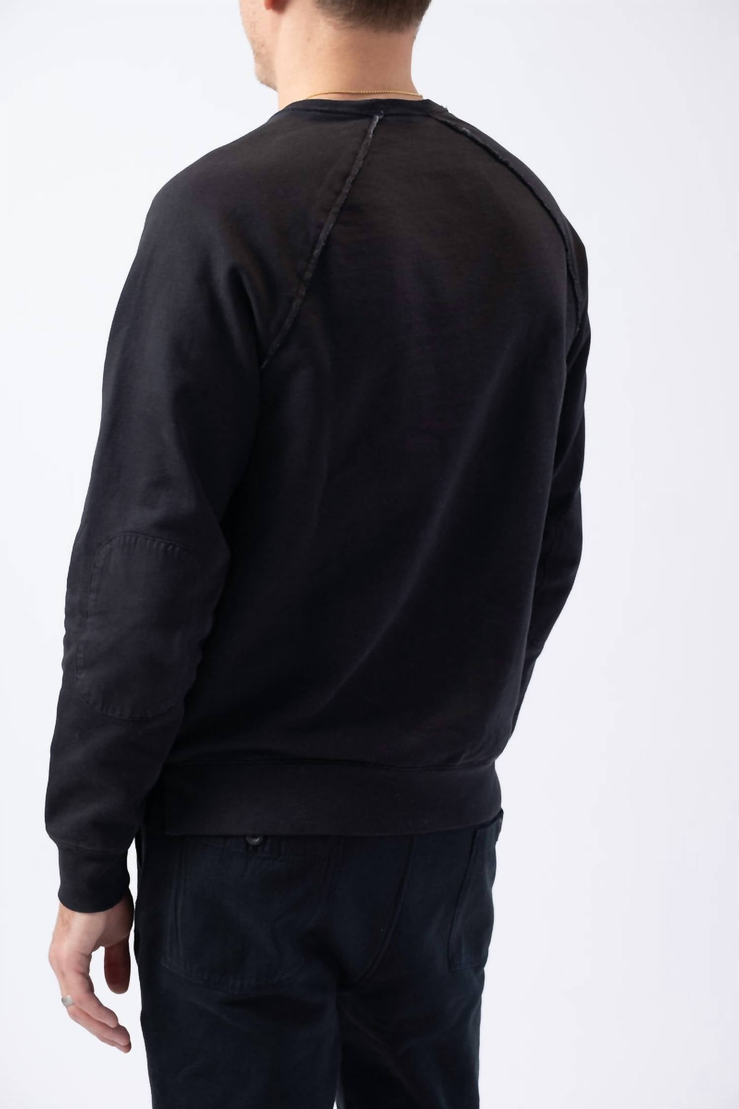 Frame - Long Sleeve Raw Edge Service Crewneck Top