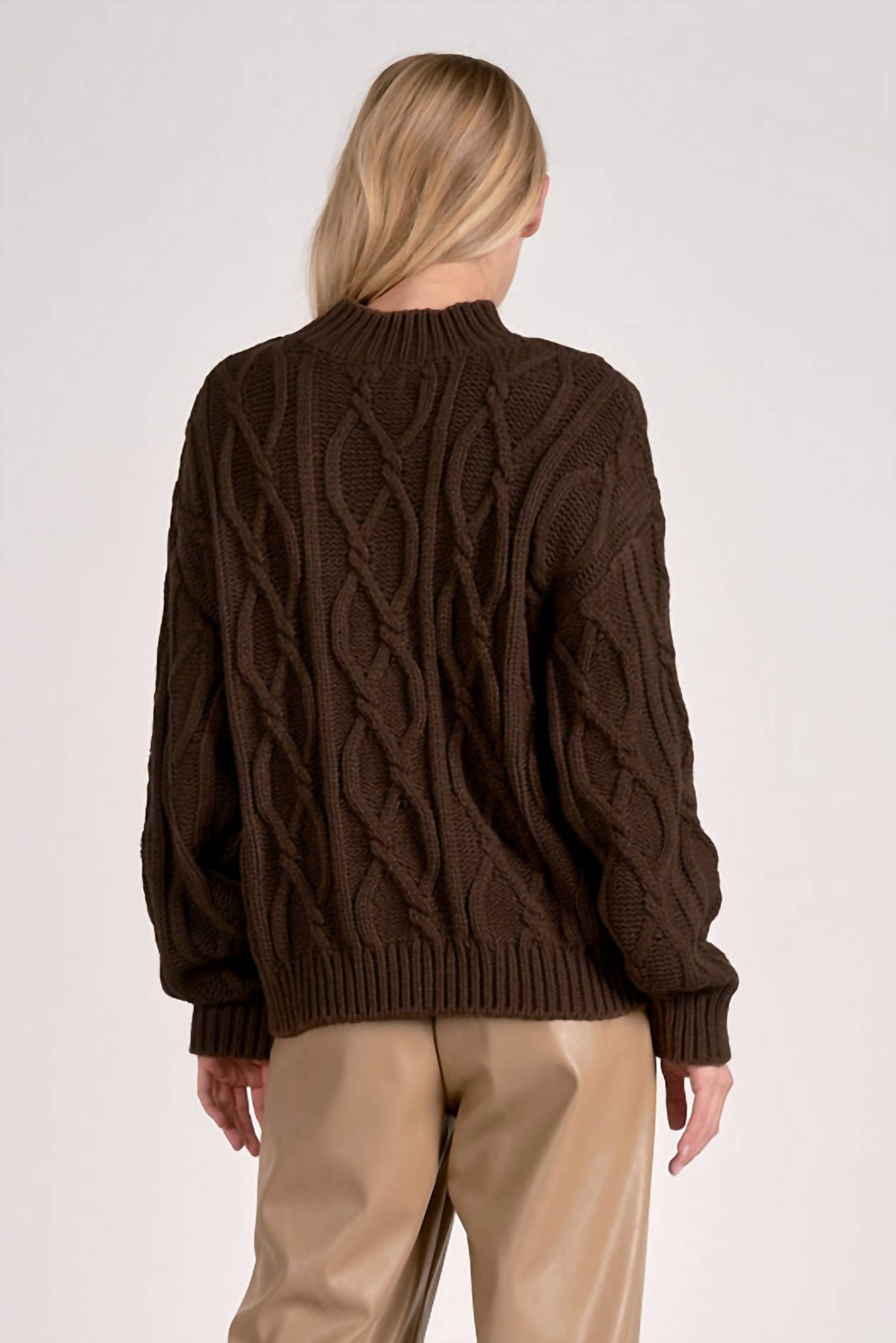 Elan - Crewneck Cable Sweater