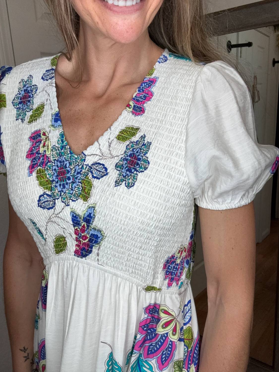 Hayden La - Kristen Floral Midi Tiered Dress