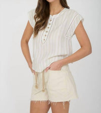 Blu Pepper - Women's Soft Horizon Stripe Top