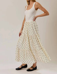 Sunday Edition - Mixed Media Dotted Dress