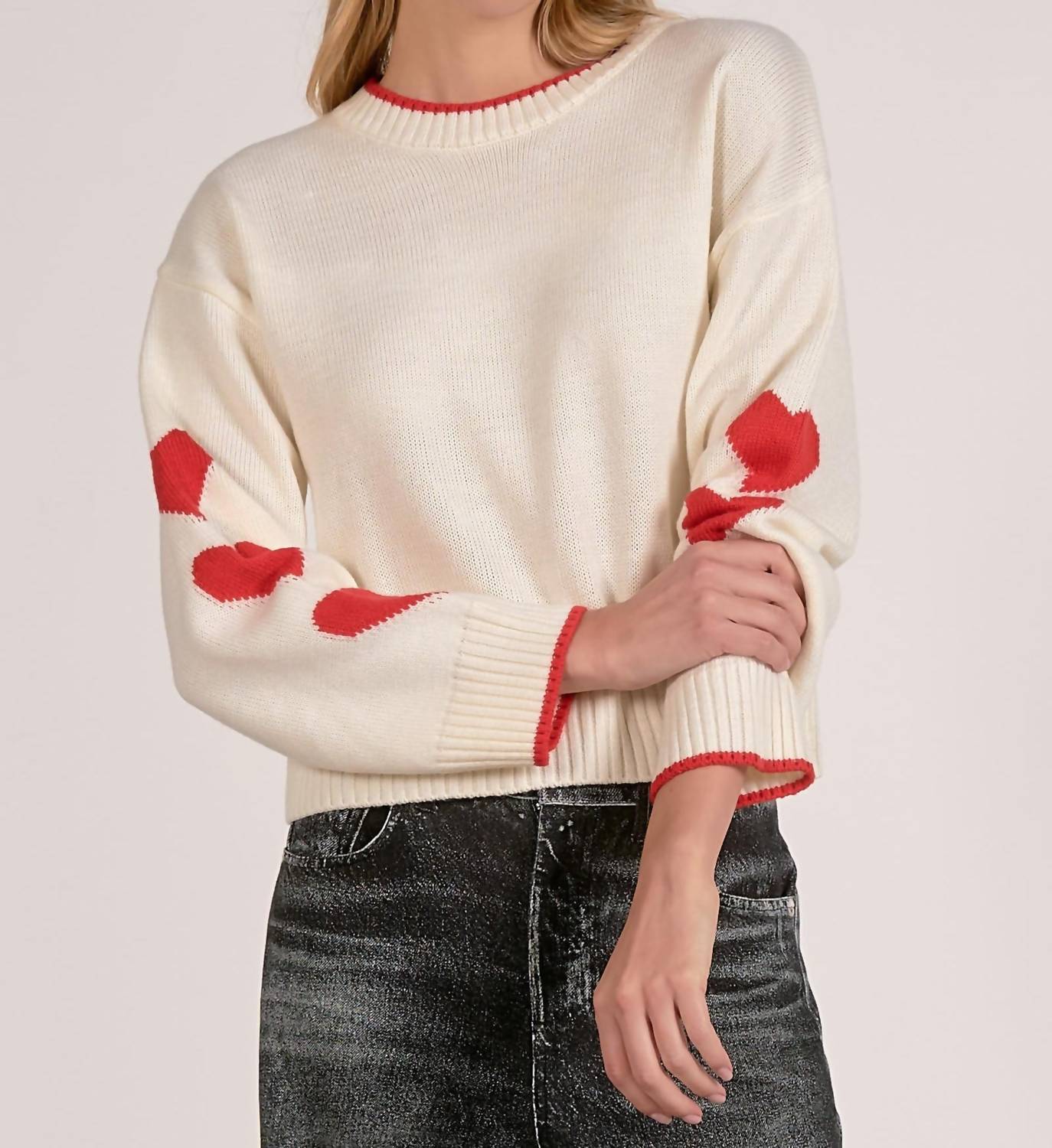 Elan - Heart Sleeve Sweater
