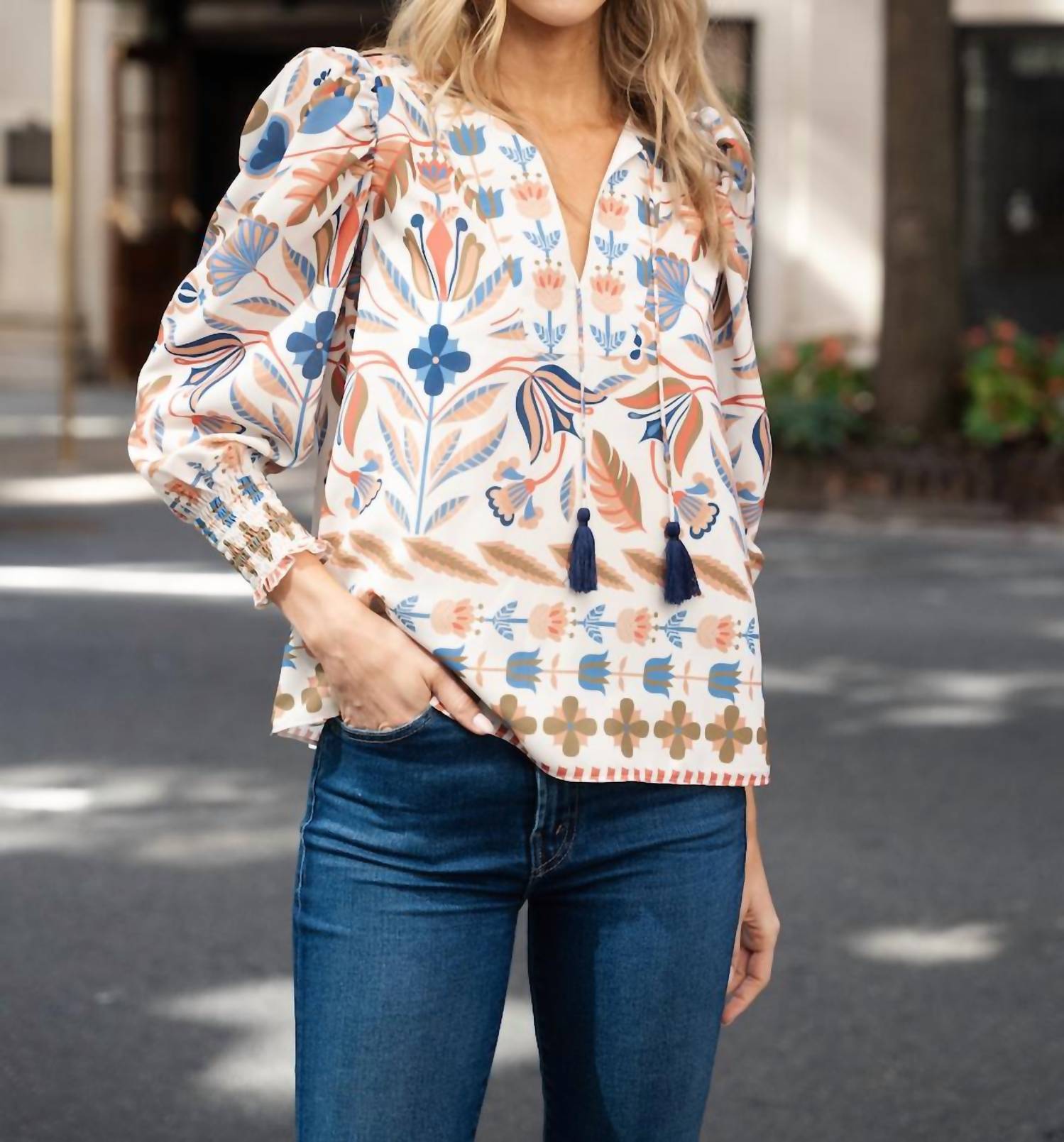 Sail To Sable - Tassel Front Top