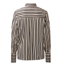 Karmamia MASON COLLARED SHIRT in black stripe - women's blouse - view 4