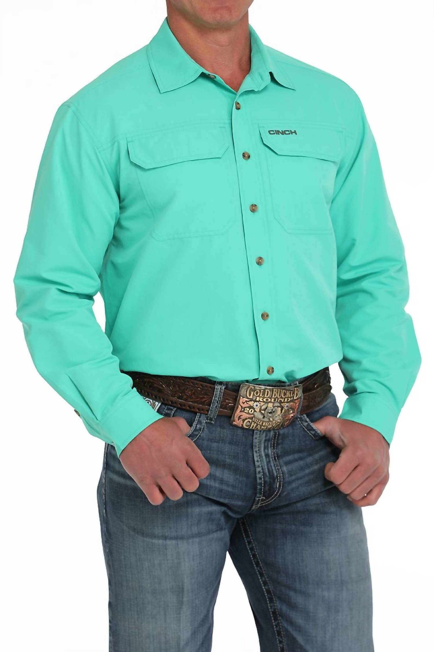 Cinch - Men's Solid Arenaflex Long Sleeve Shirt