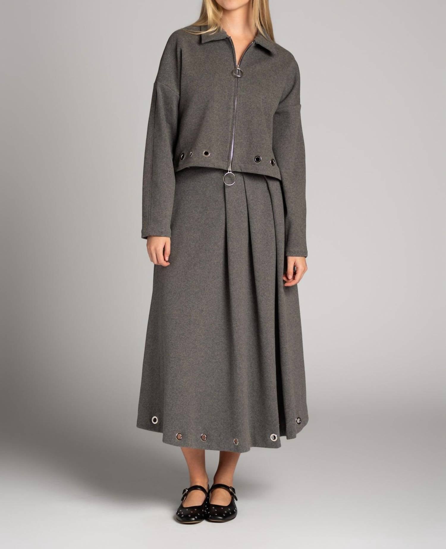 Beatrice .B - Grommet Midi Skirt