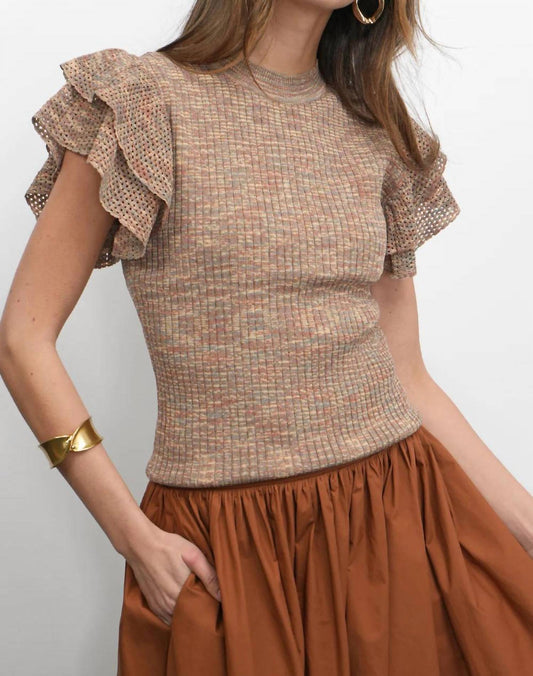 Greylin - Rowe Flutter Sleeve Top