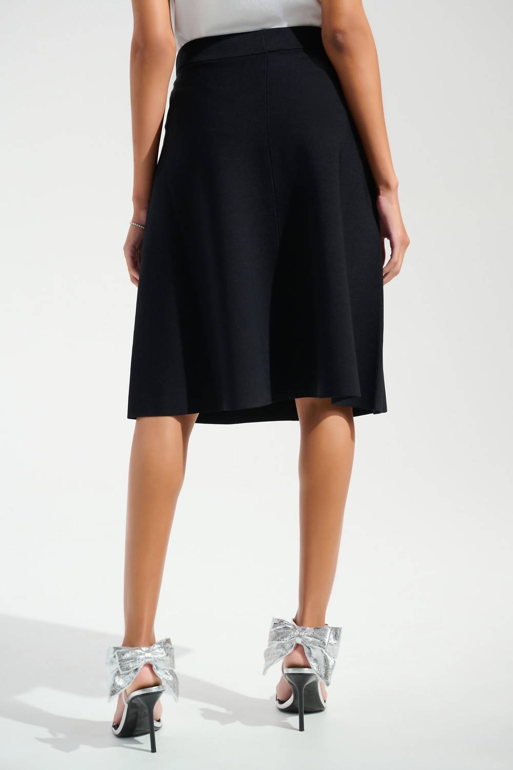 Joseph Ribkoff Viscose Sweater Knit A Line Skirt in black - women's skirt - alternate view