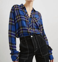 Rails Hunter Shirt in sapphire indigo - women's shirt - detail view