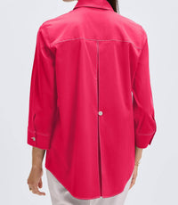 Foxcroft - Kelly No Iron Stretch Contrast Stitch Three Quarter Sleeve Shirt