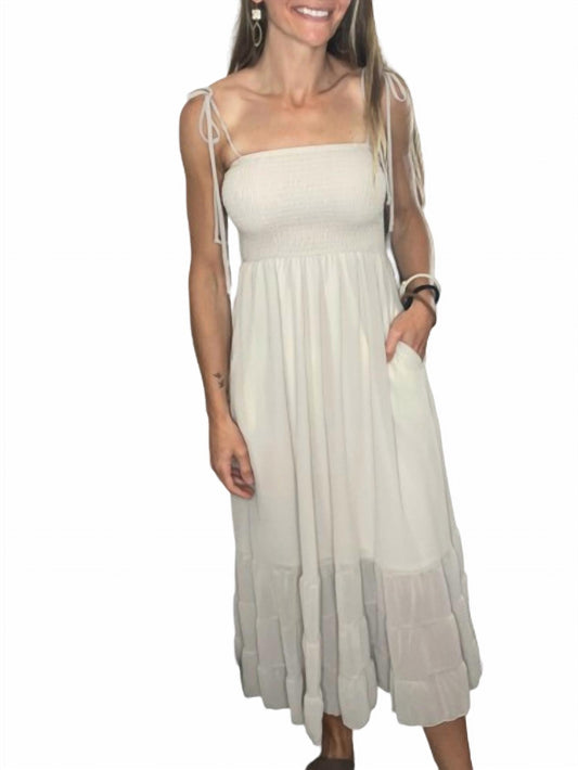 Haptics - TUBE SHOULDER TIE MAXI DRESS