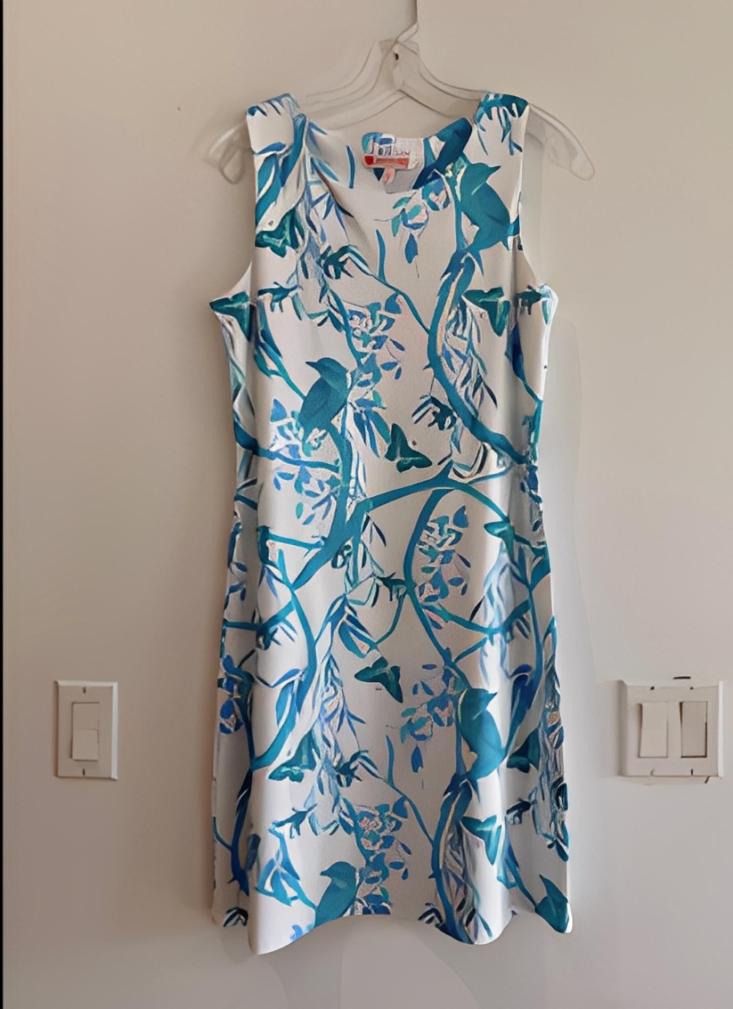 JUDE CONNALLY Women's Beth Dress in white blue 1 - women's dress