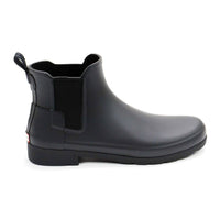 HUNTER Women's Original Refined Chelsea Rain Boots in black - women's shoe - alternate view