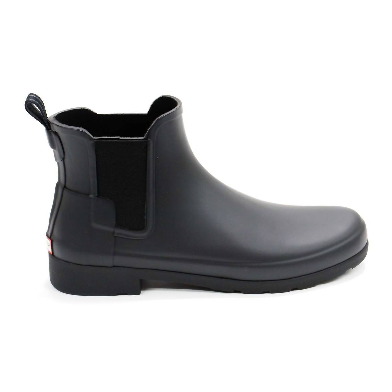 HUNTER Women's Original Refined Chelsea Rain Boots in black - women's shoe - alternate view