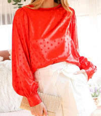 Vine & Love - Dottie Long Sleeve Dot Printed Blouse