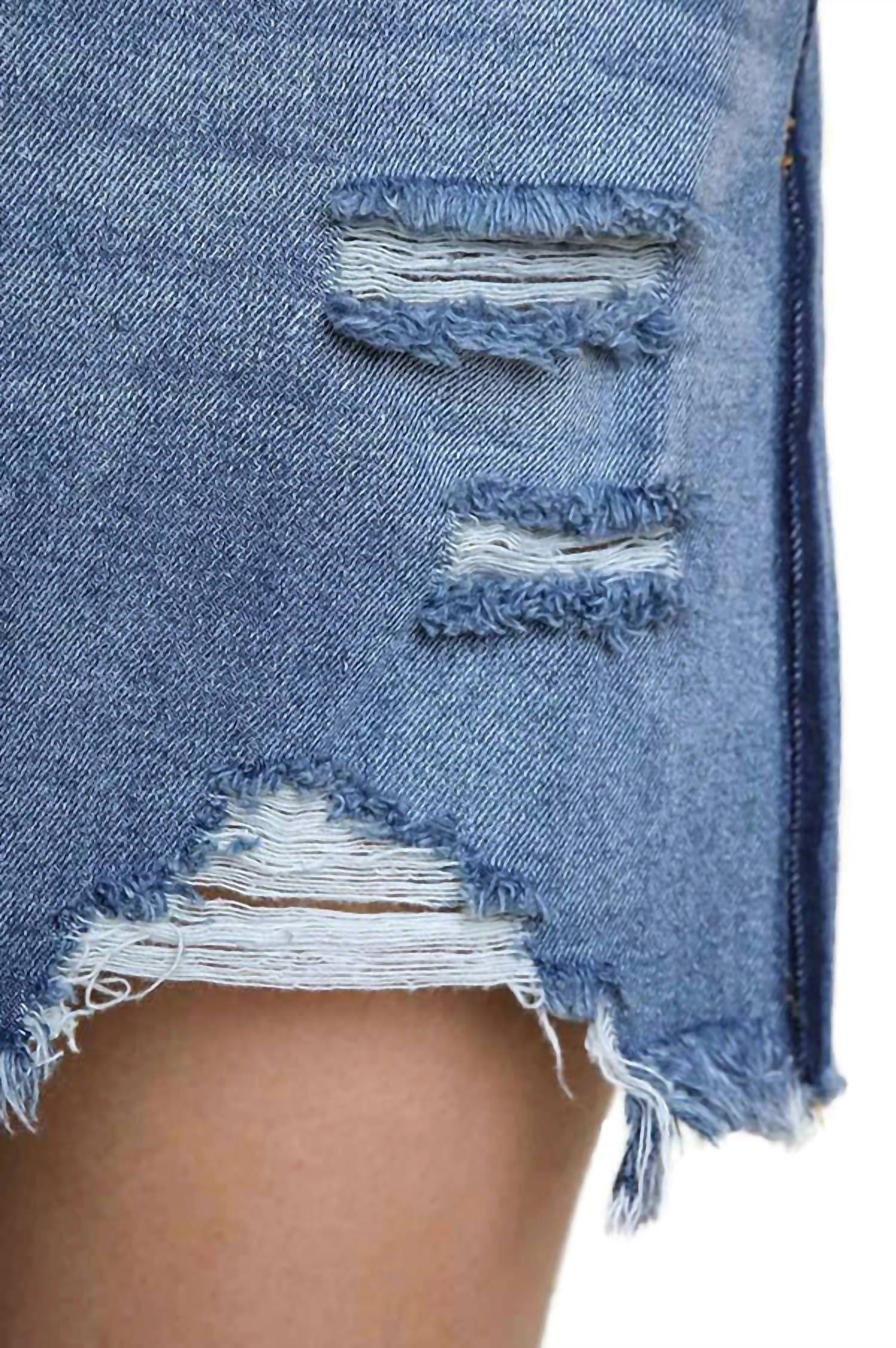 Umgee - Distressed Mini Skirt