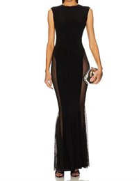 Norma Kamali - Sleeveless Crewneck Fishtail Gown