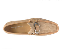 DONALD PLINER Men's Dacio Raffia Bit Loafers in wash canvas 1 - men's loafer - detail view