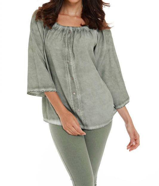 Luciana Button Off The Shoulder Top