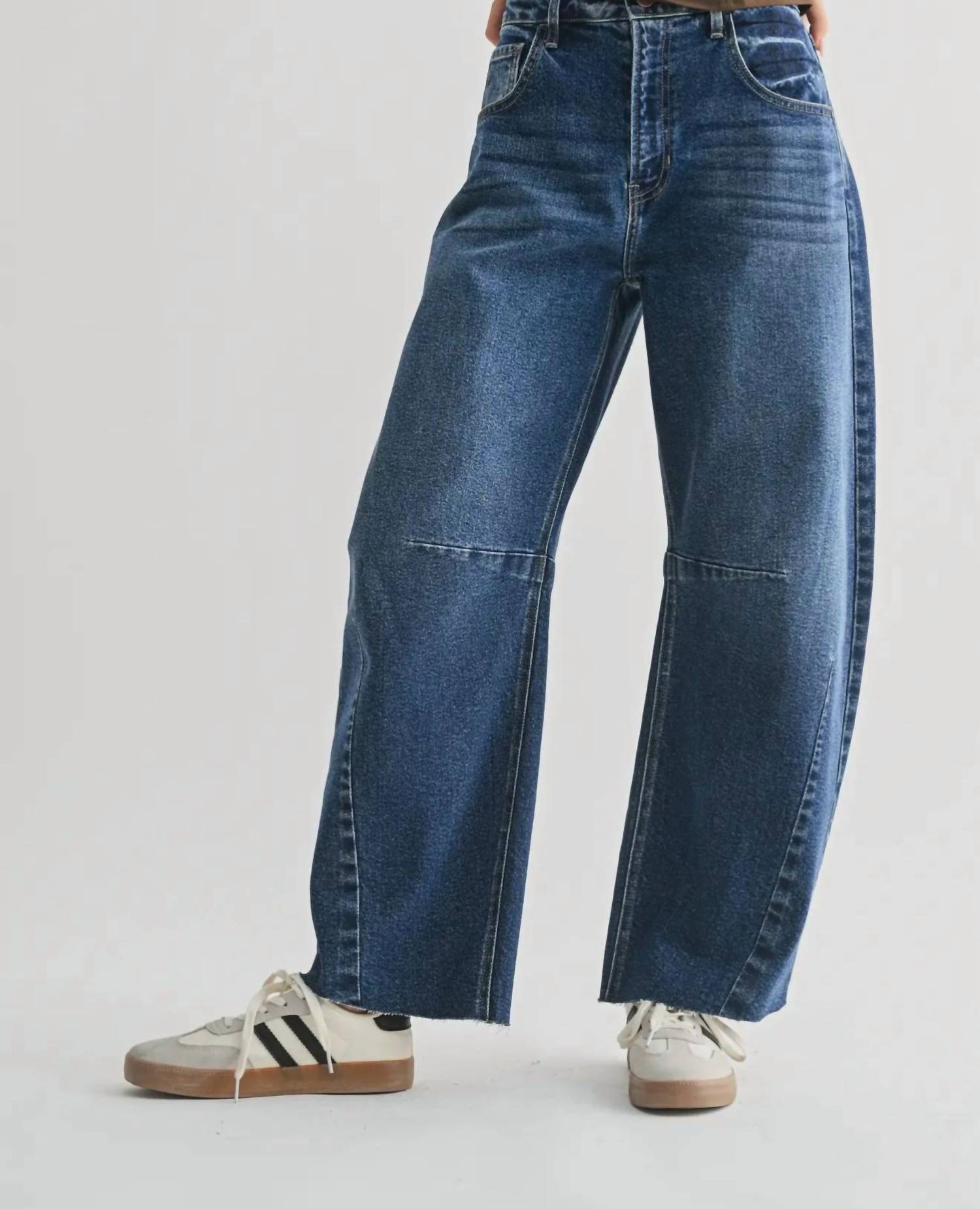 Just Black Denim - Seamed Barrel Jean
