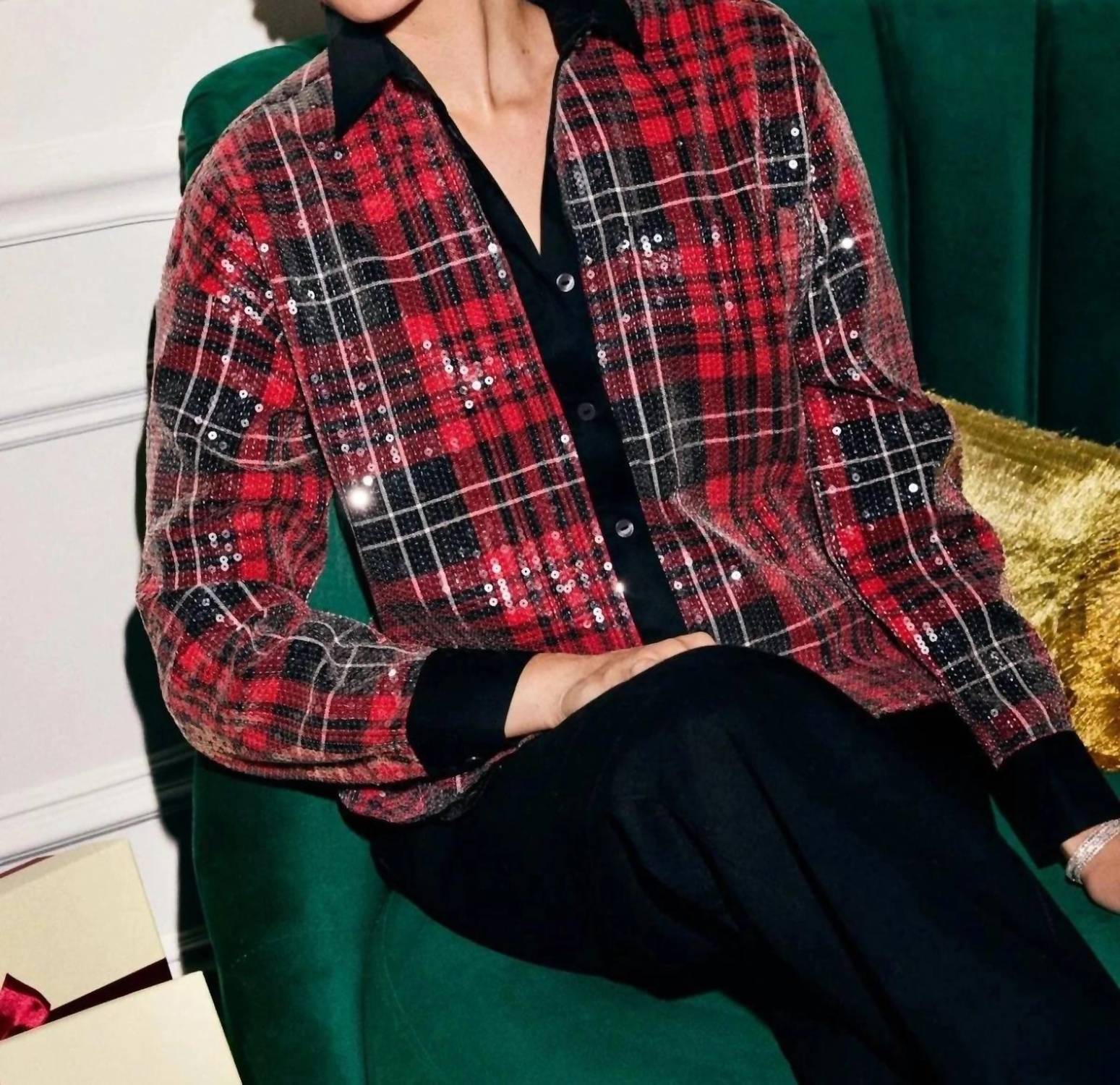 Foxcroft - Marina Sequined Shirt