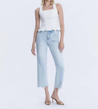 Vervet By Flying Monkey - Aileeah High Rise Slim Wide Leg Denim Jeans