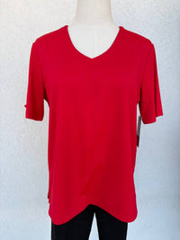 Multiples Women's Short Sleeve Upf Protection Top in fiery red - women's t-shirt
