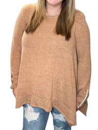 Jade By Jane - Asymmetrical With Wrist Detail Tunic Top