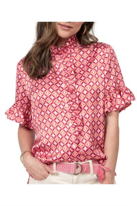 Ivy Jane - Satin Ruffle Shirt