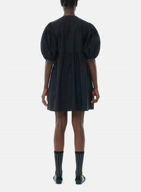 Ganni - Cotton Poplin Tie String Mini Dress