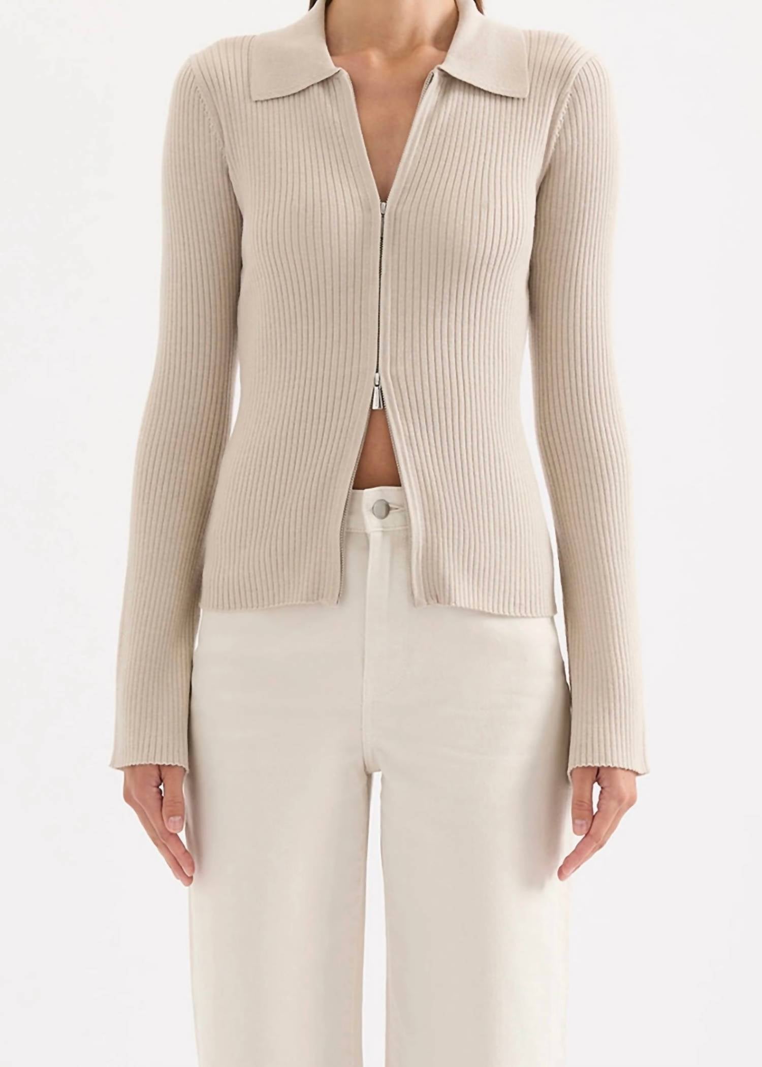 Nude Lucy - Betina Zip Front Knit Cardigan