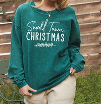 Oat Collective - Small Town Christmas Thermal Vintage Sweatshirt - Plus