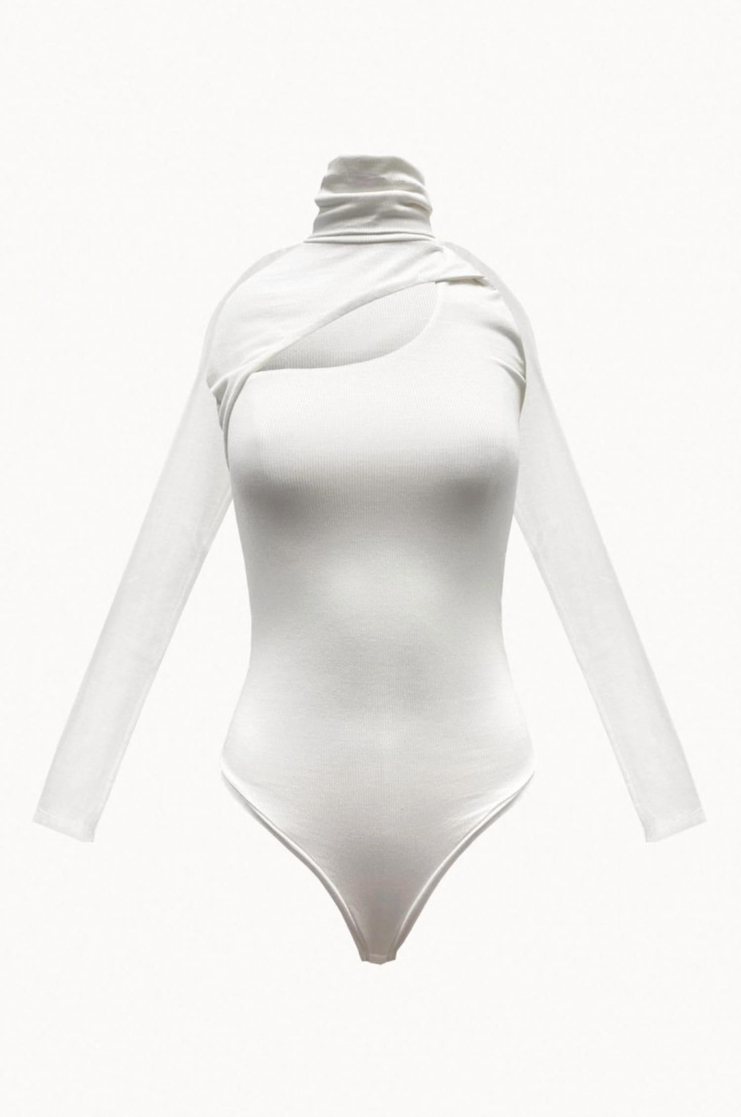 JUANES STRETCH-MODAL JERSEY CUTOUT BODYSUIT