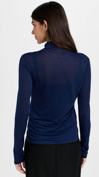 Vince - Sheer Long Sleeve Turtleneck Top