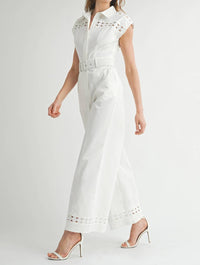 Eb Luxe - Embroidered Detailed Jumpsuit