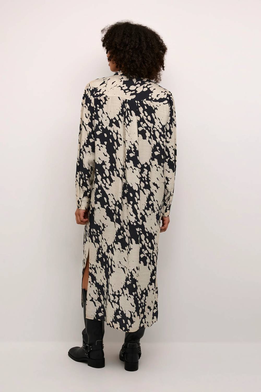 Kaffe - Kalouise Round Neck Midi Shirt Dress