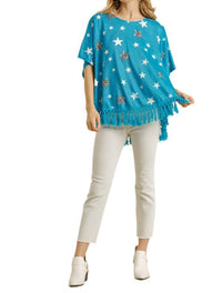 Umgee - Star Print Tassel Top