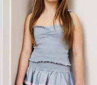 Theme - Kids Georgia Satin Smocked Top