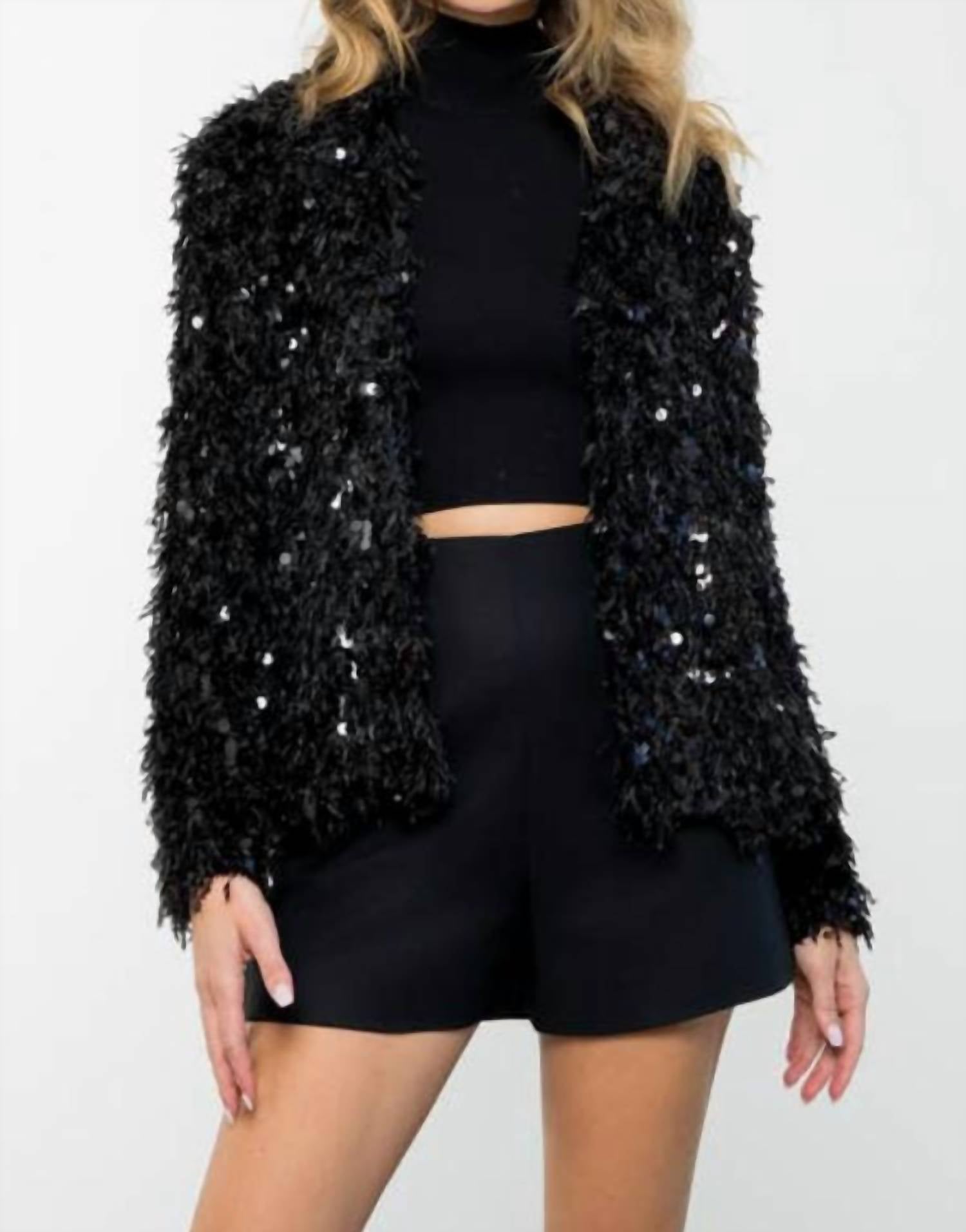 Mint Exclusives - Shiloh Sequin Detail Fringe Cardigan