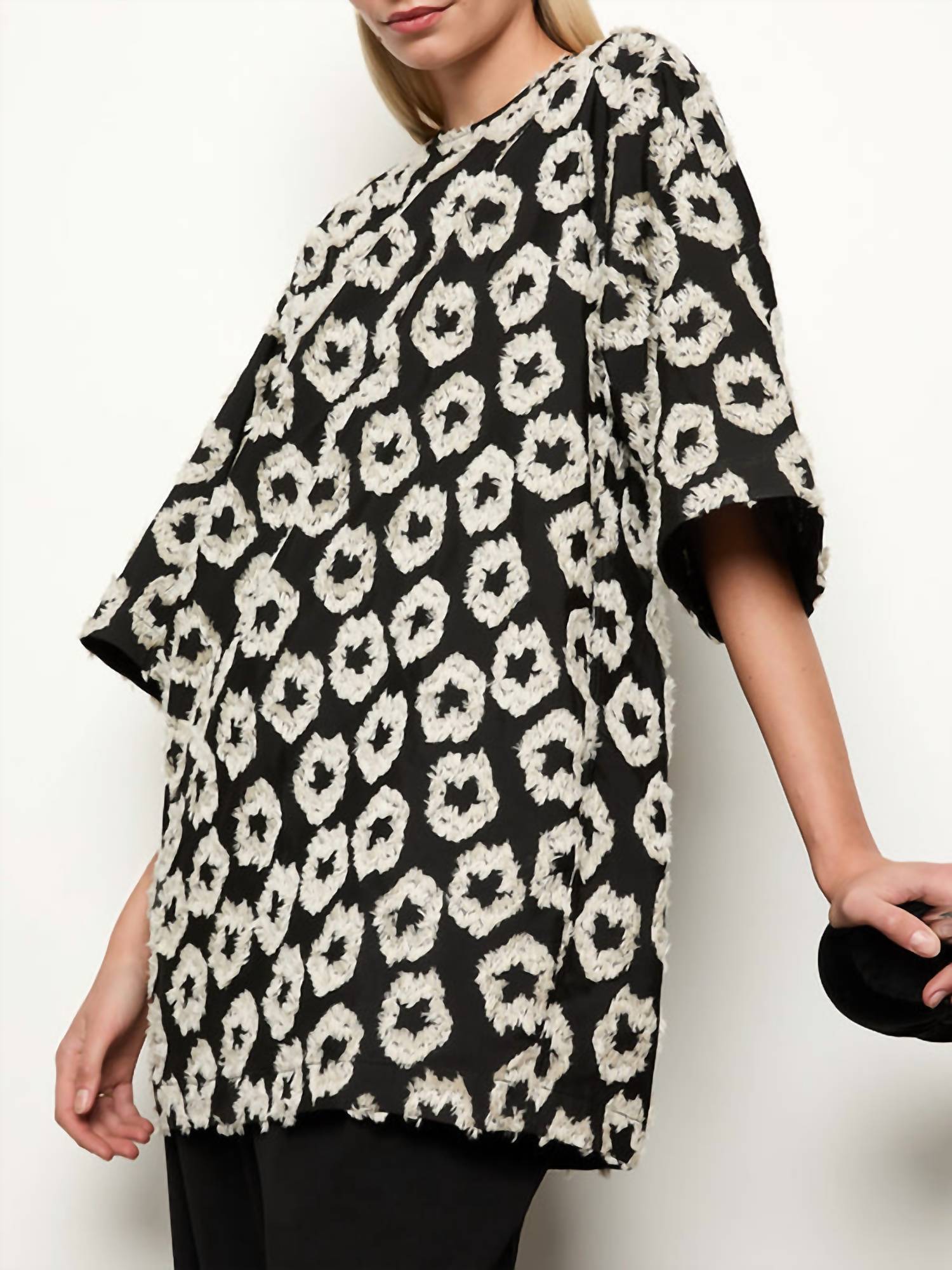 Ulla Johnson Remy Tunic in eclipse - women's shirt - detail view