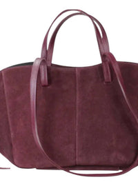 Mint Exclusives - Women's Italian Suede Leather Travel Bag With Leather Pouch