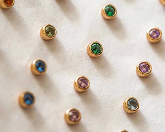 Made By Mary - January Birthstone Stud Earrings