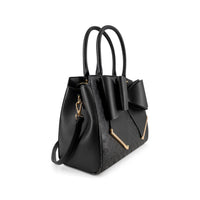 Like Dreams - Women's Crossi Elegance Large Bow Vegan Leather Satchel