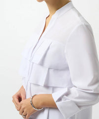 Joseph Ribkoff - Tiered Ruffles Button Front Blouse