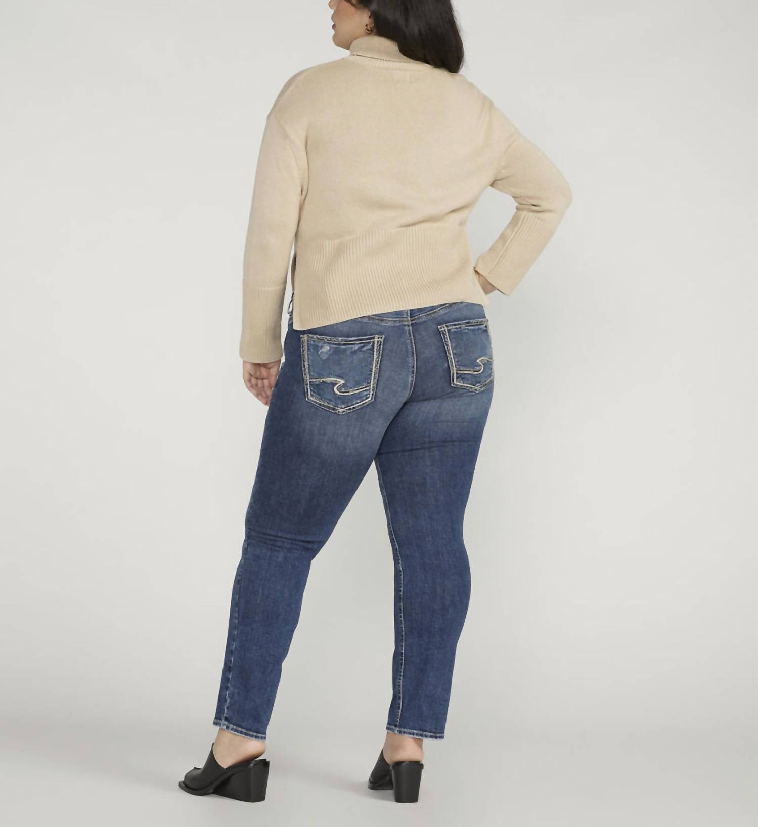 Silver Jeans Co Britt Straight Jeans in indigo - women's jeans - alternate view