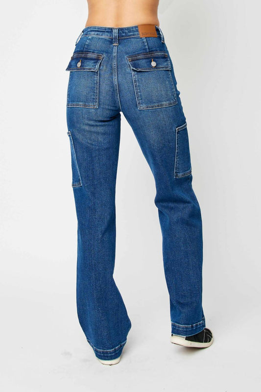 Judy Blue - High Waist Wide Leg Cargo Jeans