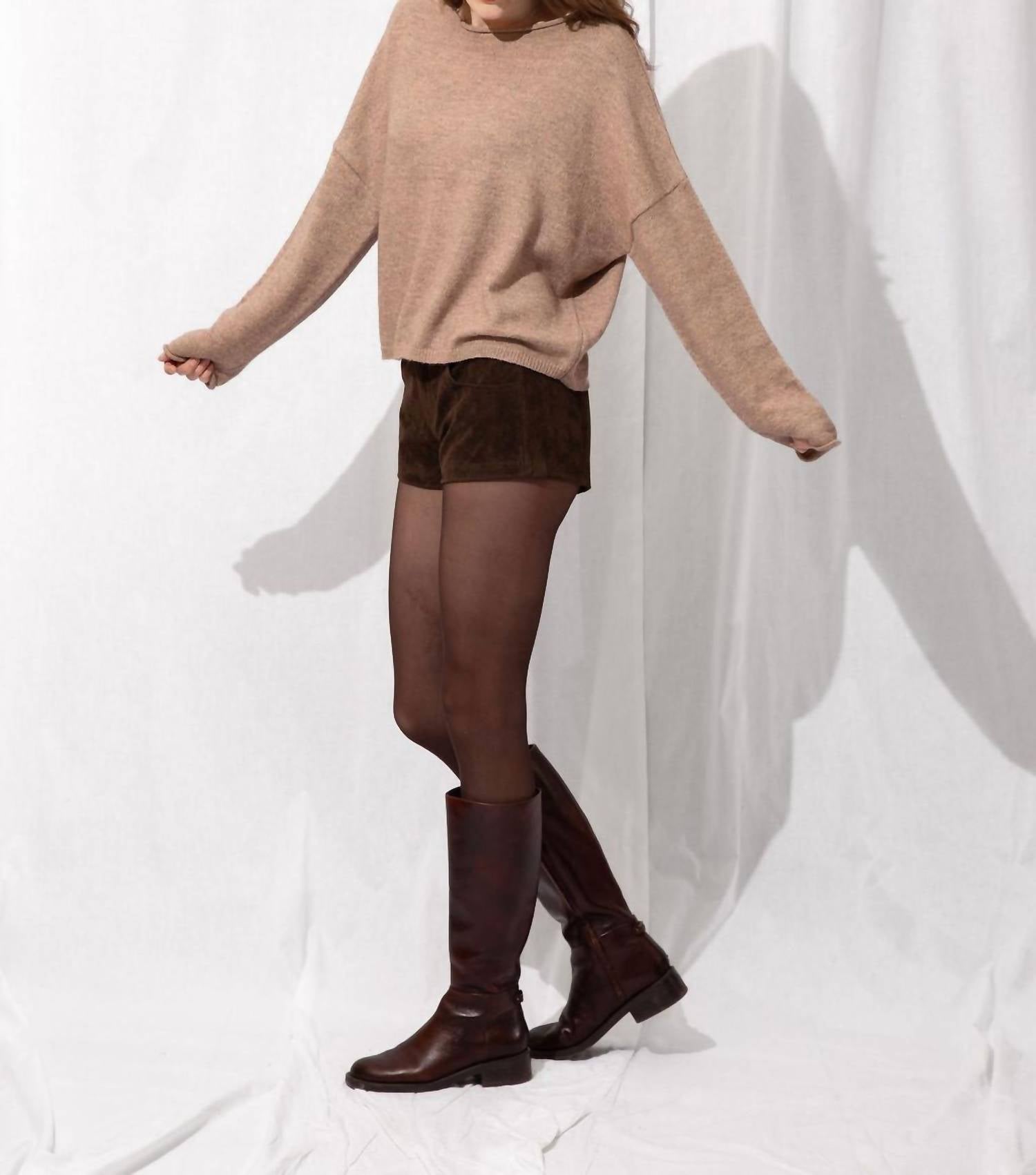 Loucia - Greta Faux Suede Shorts