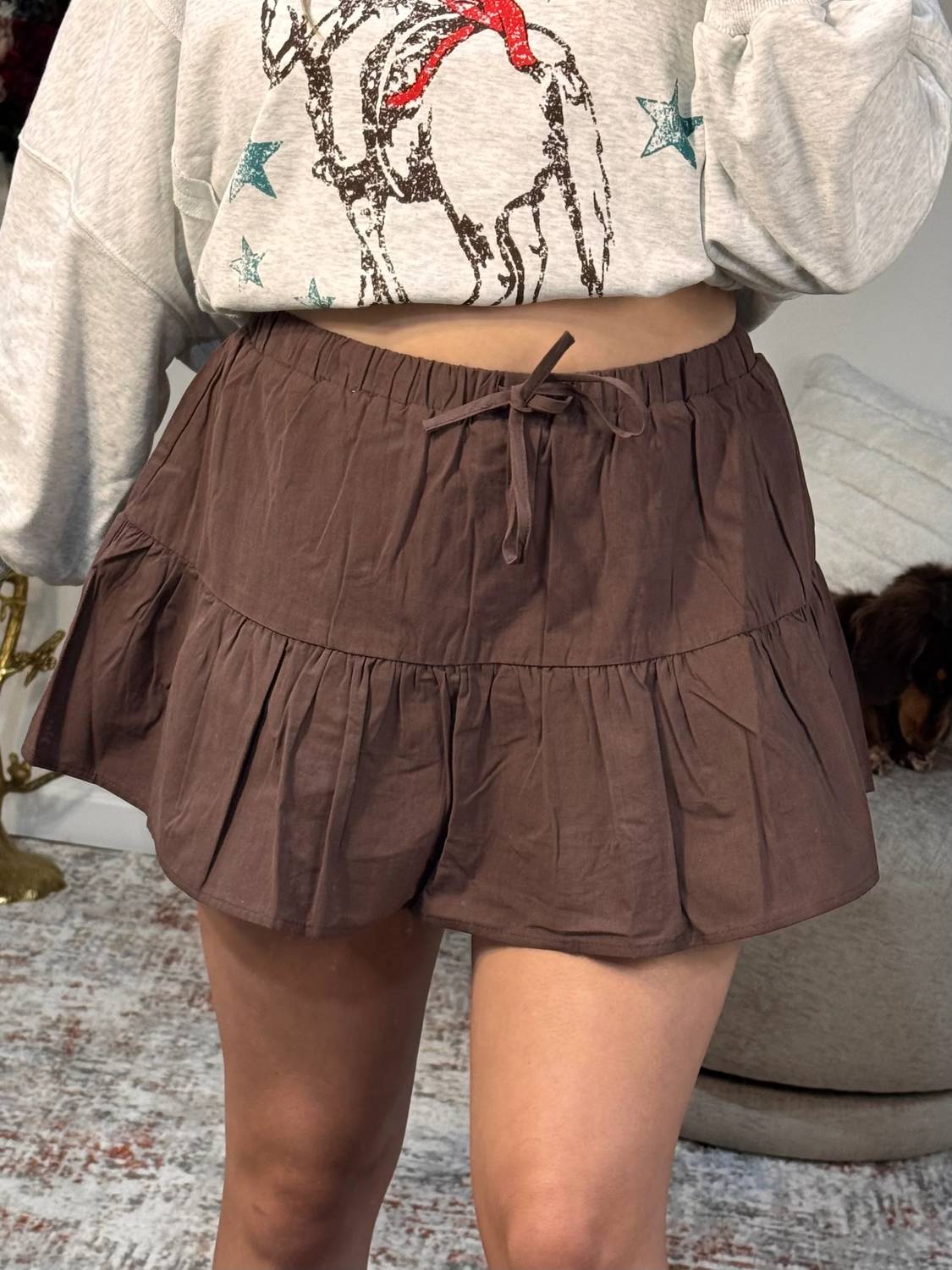 Le Lis - Moira Mid Rise Tiered Skort