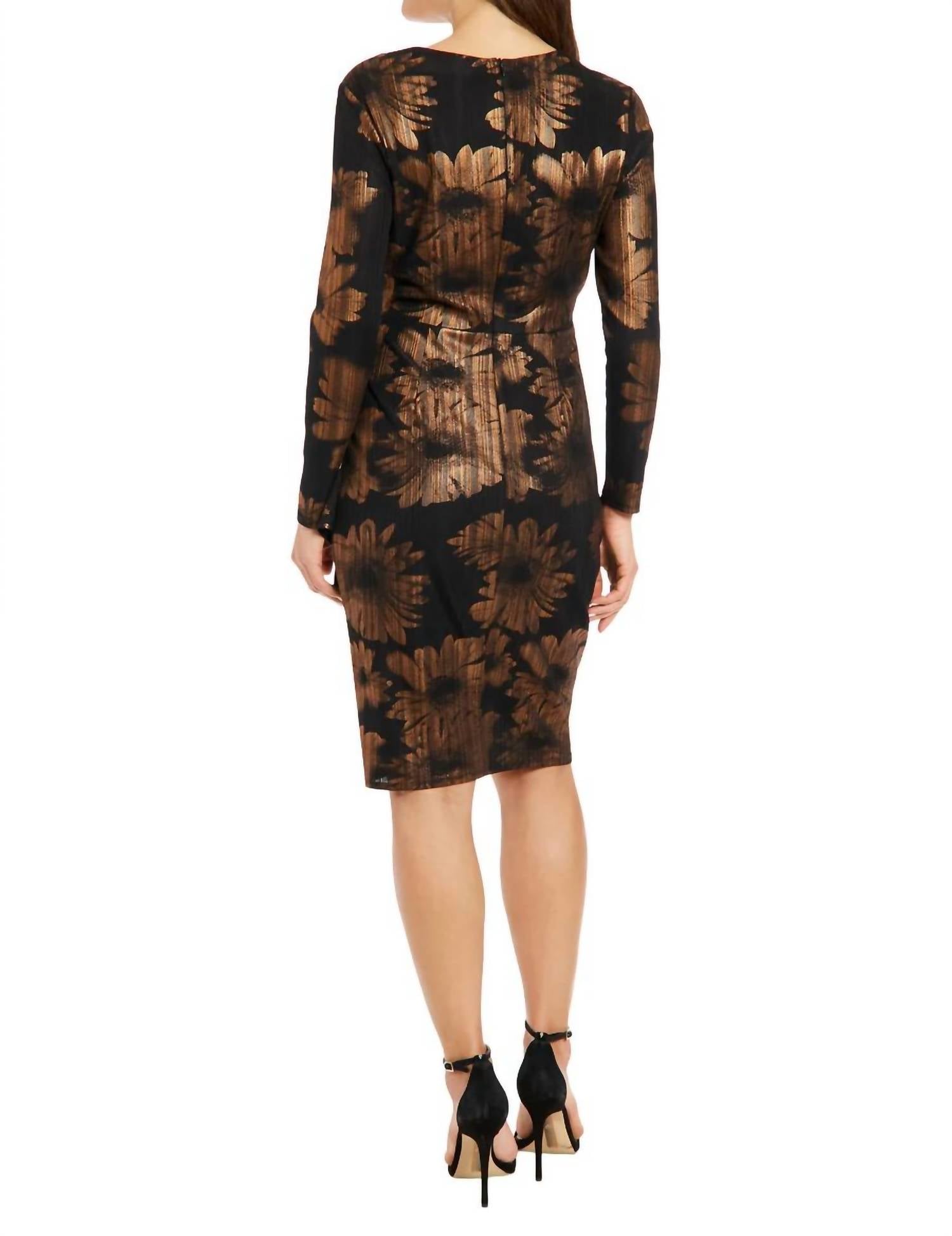 London Times - Roxi Wrap-side Floral Dress