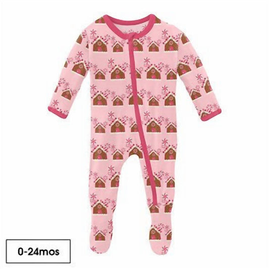 Kickee - Infant Girls Zipper Footie